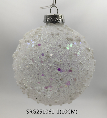  Glass Christmas decoration for Party Glass Ornaments Decoration with LED light