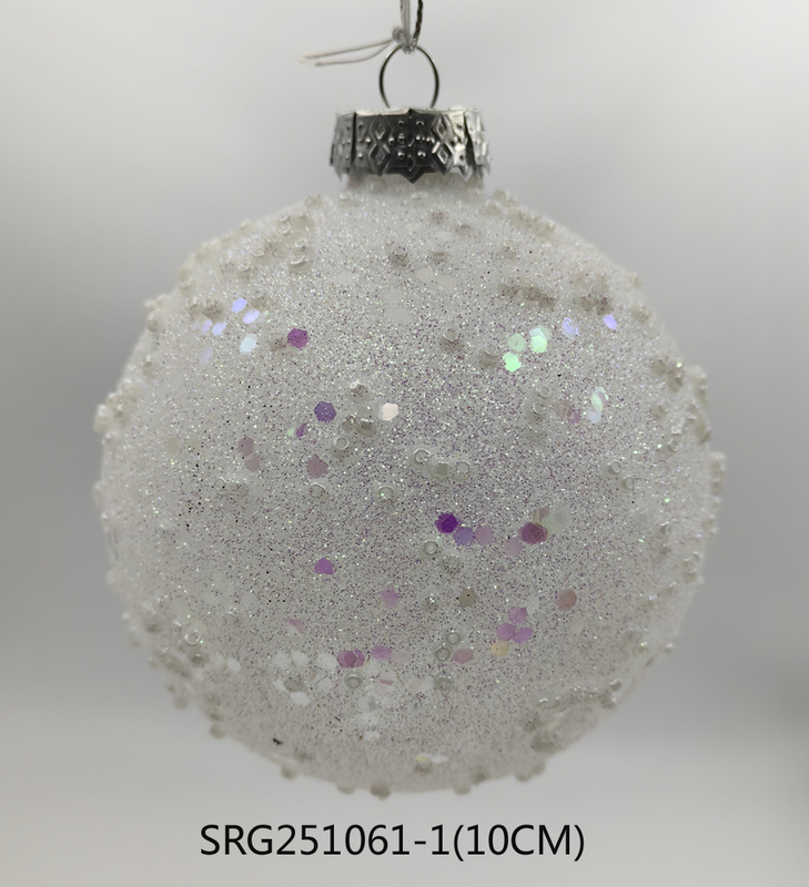  Glass Christmas decoration for Party Glass Ornaments Decoration with LED light