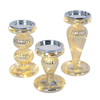 Set of 3 Mercury Glass Candle Holder with LED