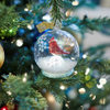 Set of 6 Christmas gift Glass LED ball with dia 10cm