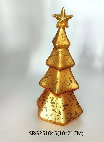  Glass christmas tree with led light Decoration for Party Glass decoration