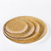 Round Shape Gold Glass Plate