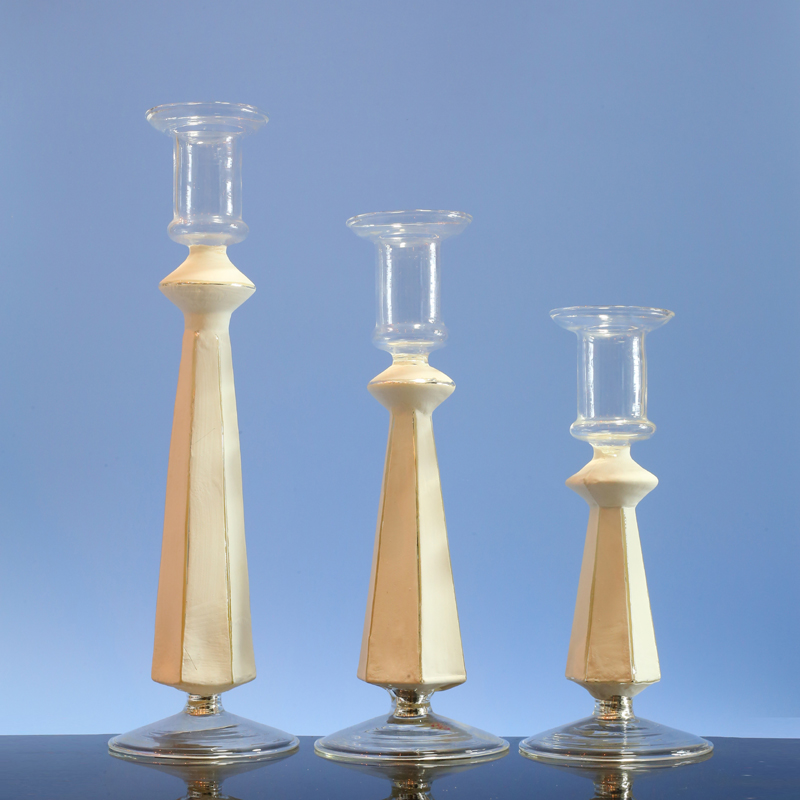  Glass candle holder