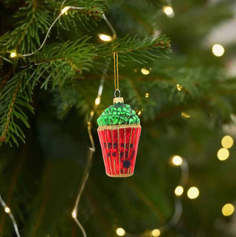  Popcorn Glass Ornament