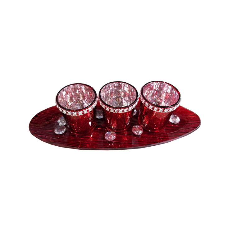 set of three candle holder