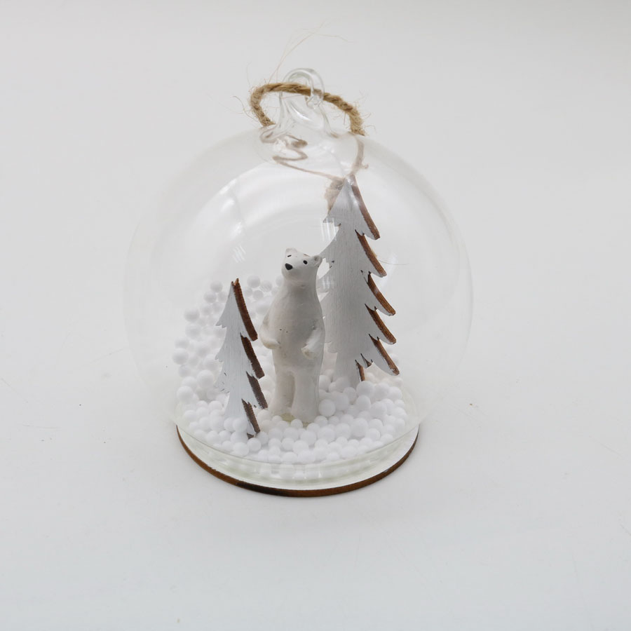  Glass Ornaments with tree Decoration for Wedding Party Glass Hanging Ball 