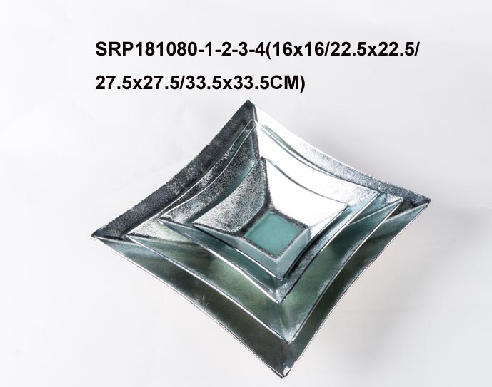 Glass Tablewares Glass Plate Decoration for Party 