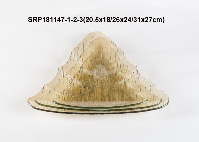 Glass Tablewares Glass Plate Decoration for Party 