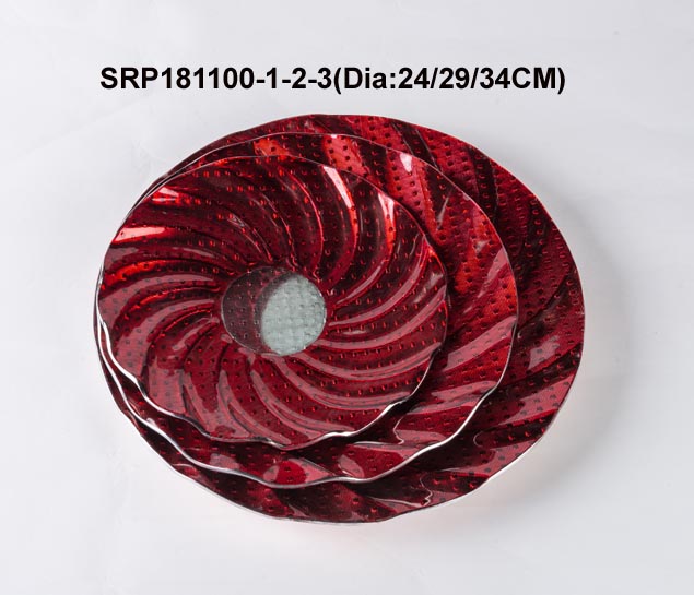 Glass Tablewares Glass Plate Decoration for Party 