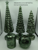 Light Mercury Glass Christmas Tree with Ornaments Tabletop Christmas Ornaments Holiday Season Decoration 