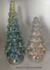 Tabletop Christmas Tree Luxury Gold Mercury Glass Tree Xmas Home Decor Christmas Holiday Figurines Set of 2
