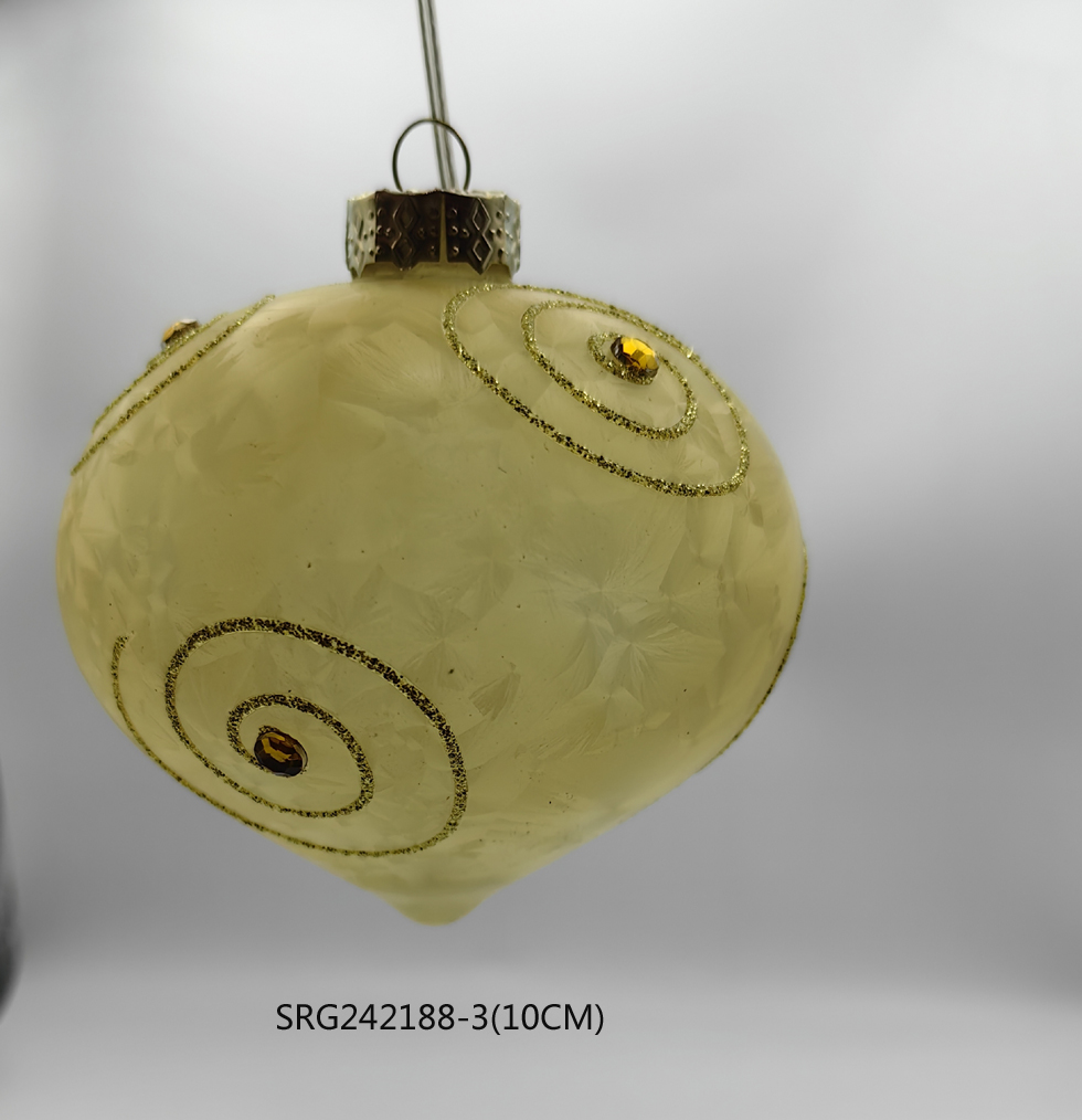 LED Glass Ball Christmas Tree Hanging Ornaments Printed Baubles Decorations