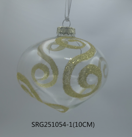  Glass Christmas decoration for Party Glass Ornaments Decoration with LED light