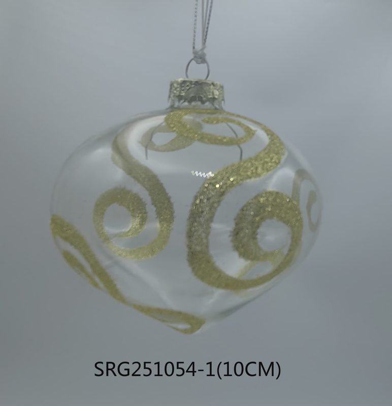  Glass Christmas decoration for Party Glass Ornaments Decoration with LED light