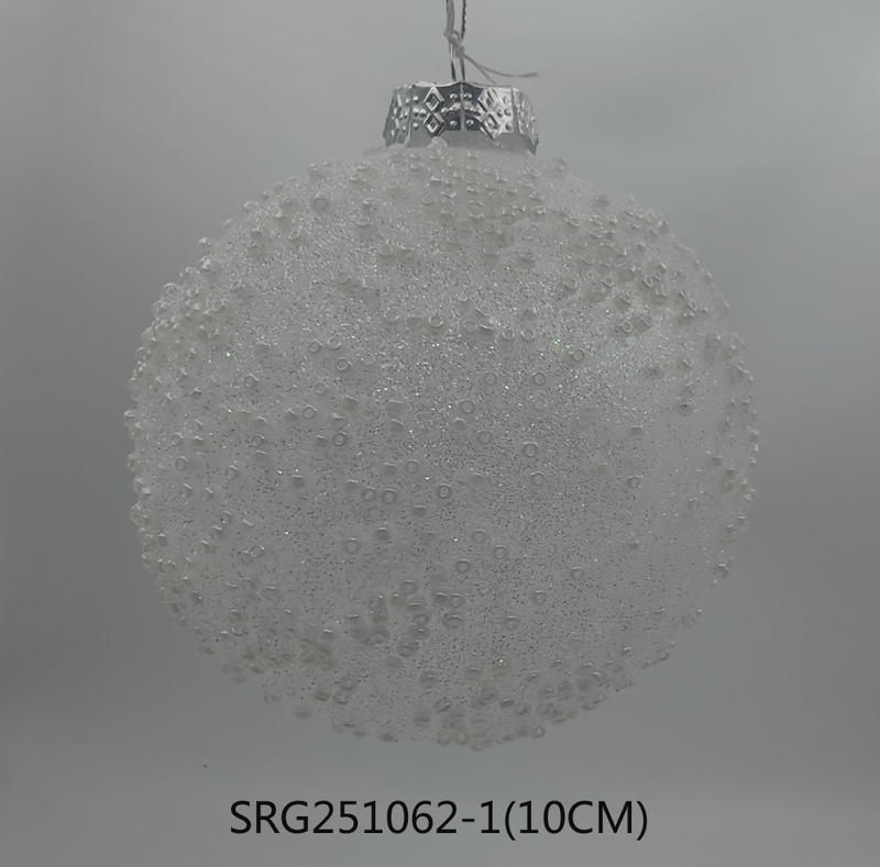  Glass Christmas decoration for Party Glass Ornaments Decoration with LED light