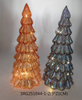 Glass christmas tree with led light Decoration for Party Glass decoration