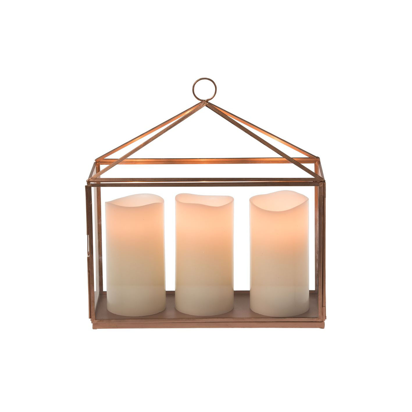Glass terrarium copper square