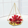 Glass terrarium copper 9" hexagonal base