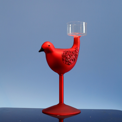  Glass candle holder