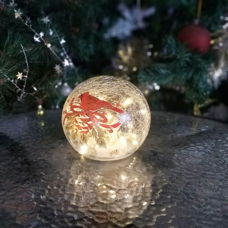 Crackle Globe with LED