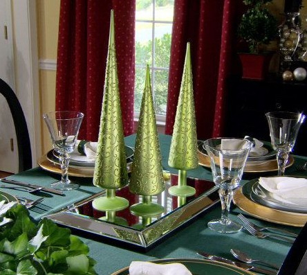 Set of 3 blown glass tree
