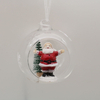  Glass Ball with Santa Claus Ornaments Decoration for Party Glass Santa Claus Hanging Ball