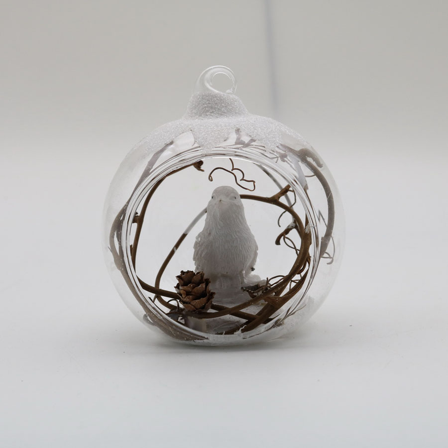  Glass Ornaments with Decoration for Party Glass Hanging Ball 