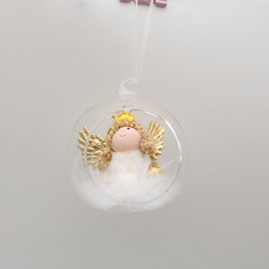  Glass ball with angel Ornaments Decoration for Party Glass Hanging Ball