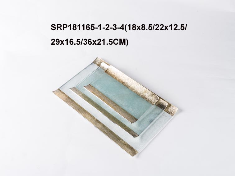 Glass Tablewares Glass Plate Decoration for Party 