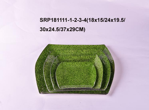Glass Tablewares Glass Plate Decoration for Party 