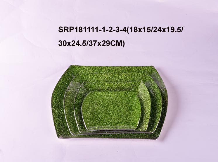 Glass Tablewares Glass Plate Decoration for Party 