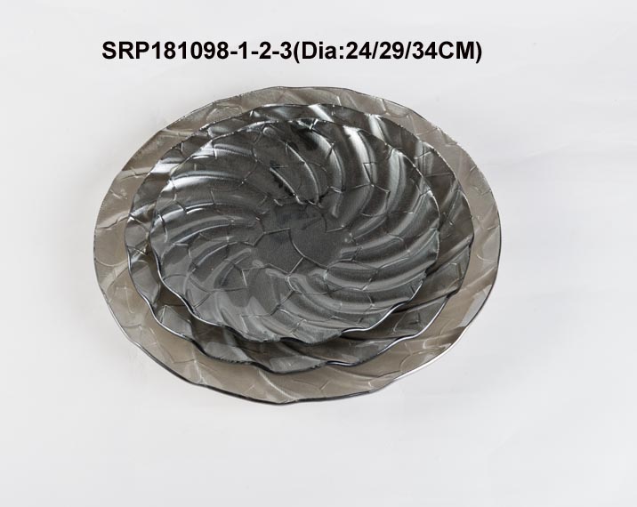 Glass Tablewares Glass Plate Decoration for Party 