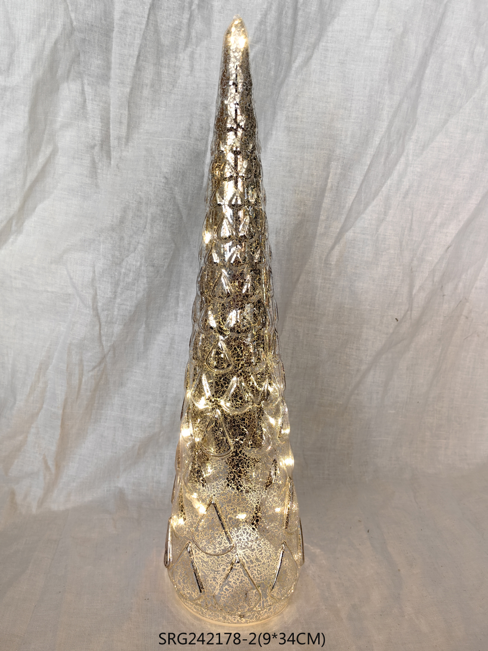 Mercury Glass Silver Christmas Tree for Table Centerpieces Window Mantel Indoor Christmas Decor