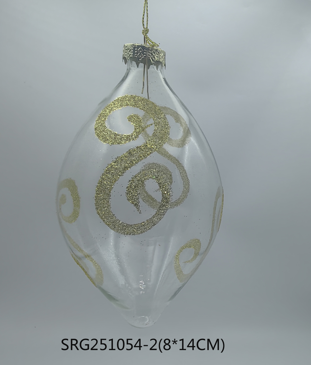 Glass Christmas decoration for Party Glass Ornaments Decoration with LED light