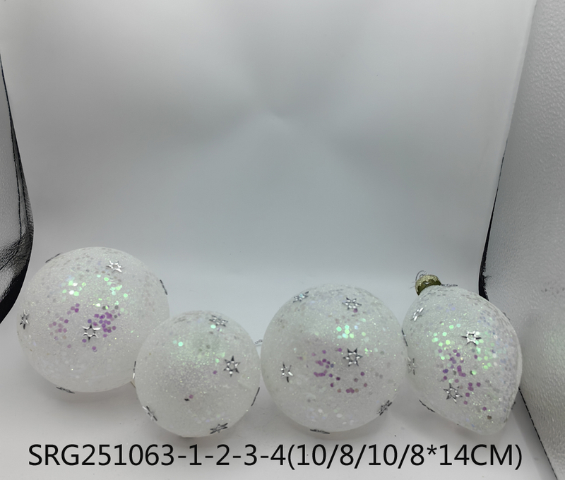  Glass Christmas decoration for Party Glass Ornaments Decoration with LED light