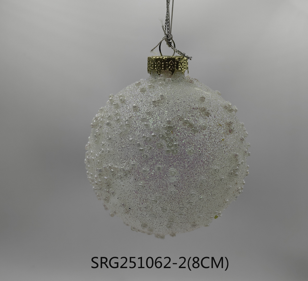  Glass Christmas decoration for Party Glass Ornaments Decoration with LED light