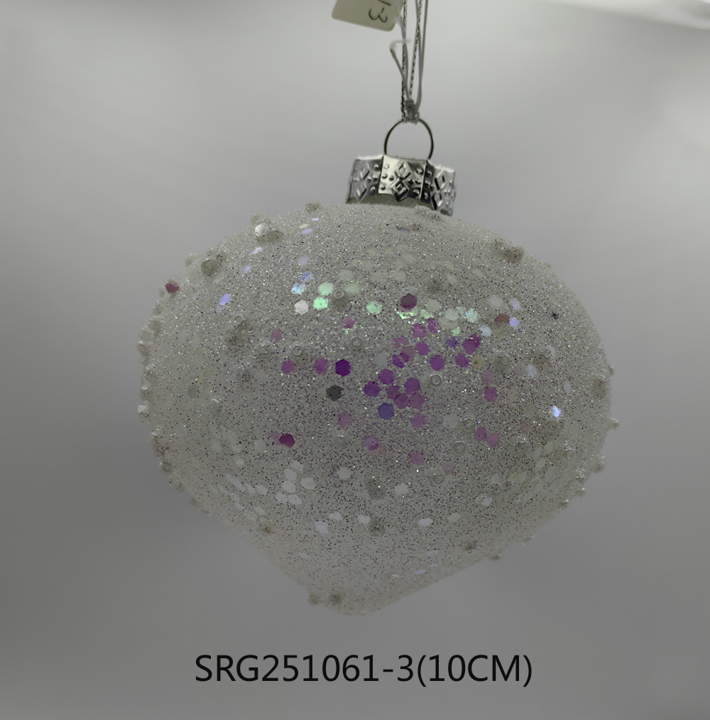  Glass Christmas decoration for Party Glass Ornaments Decoration with LED light