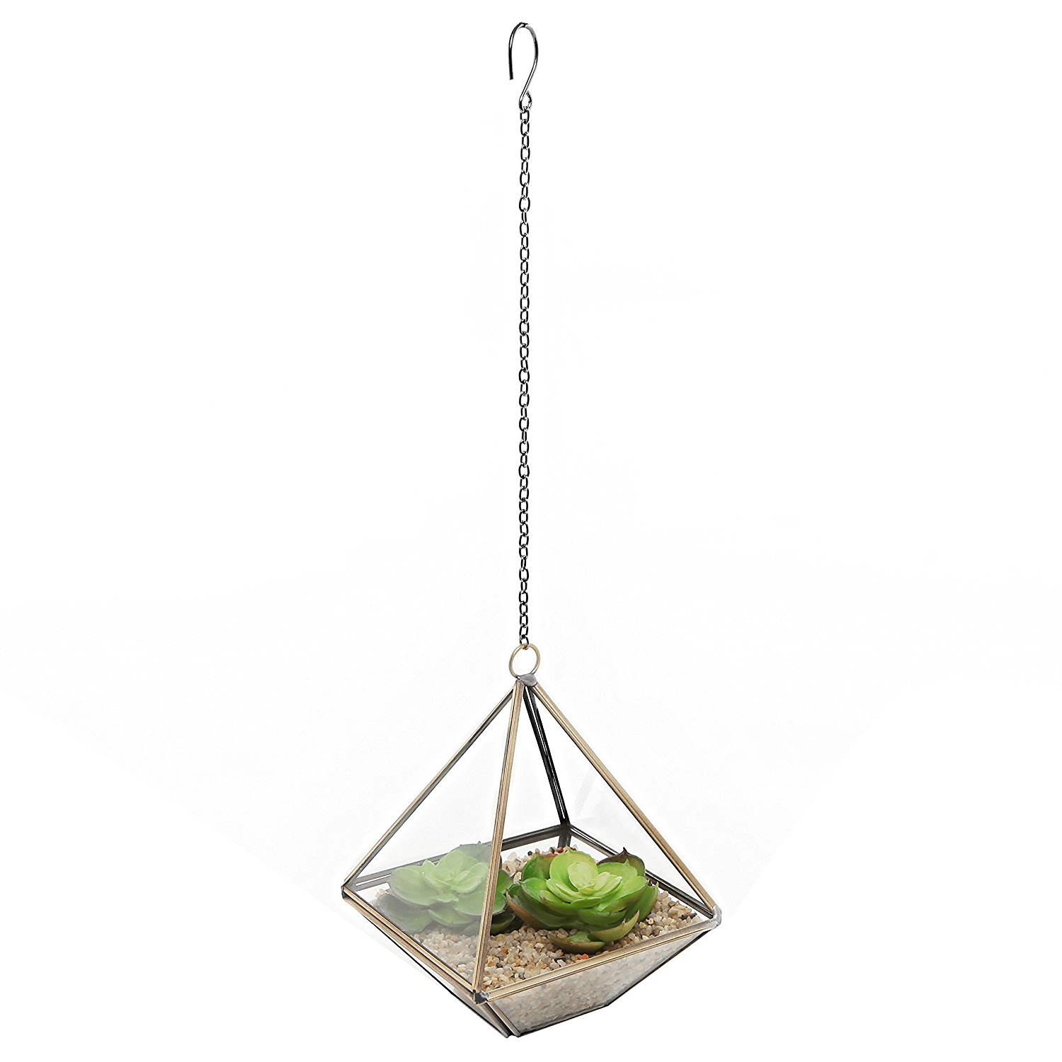 Hanging glass terrarium copper 4
