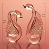 Cyrstal Glass craft set of 2 swans 