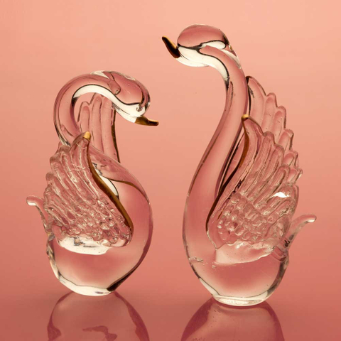 Glass swans