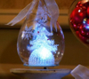 Set of 2 glass LED ornaments