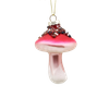 Red Glass mushroom for Party Decoration