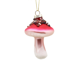 Red Glass mushroom for Party Decoration