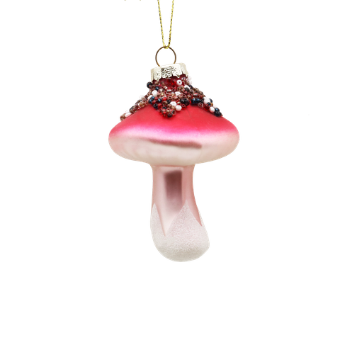 Red Glass mushroom for Party Decoration