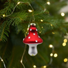 Red Glass mushroom for Party Decoration