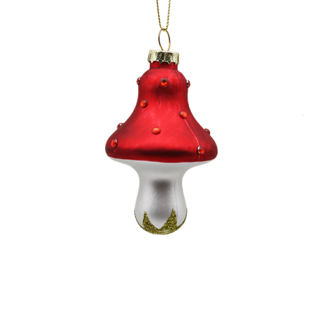 Red Glass mushroom for Party Decoration