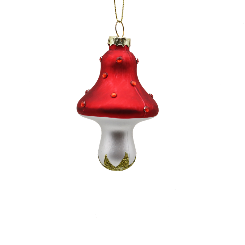 Red Glass mushroom for Party Decoration