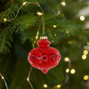 Red Glass Tree Hanging Ornaments