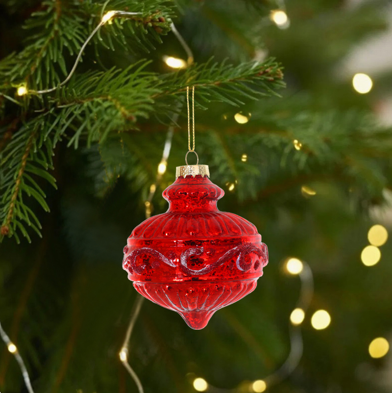 Red Glass Tree Hanging Ornaments