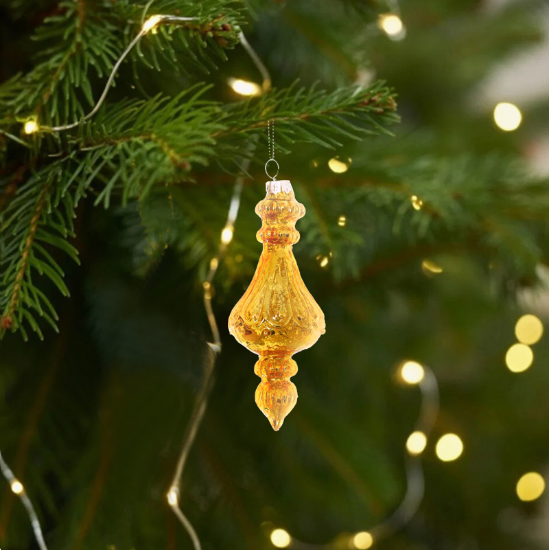  Gold Glass Christmas Decoration